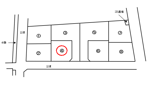 伊勢崎市今泉町　全8区画分譲地④号地