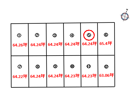 伊勢崎市宮子町　全12区画分譲地⑤区画