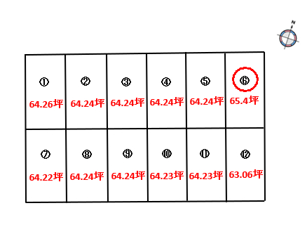 伊勢崎市宮子町　全12区画分譲地⑥区画