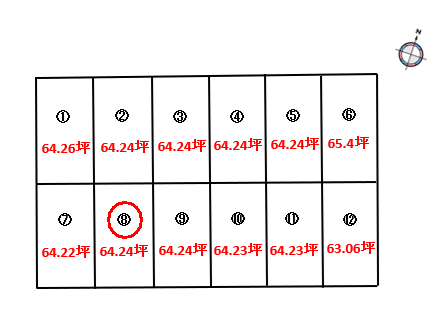伊勢崎市宮子町　全12区画分譲地⑧区画